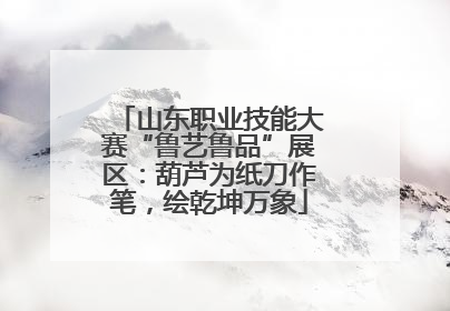 山东职业技能大赛“鲁艺鲁品”展区：葫芦为纸刀作笔，绘乾坤万象