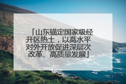 山东锚定国家级经开区热土，以高水平对外开放促进深层次改革、高质量发展