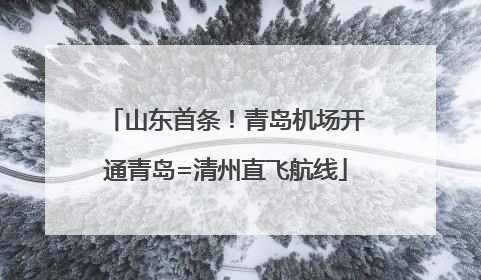 山东首条！青岛机场开通青岛=清州直飞航线