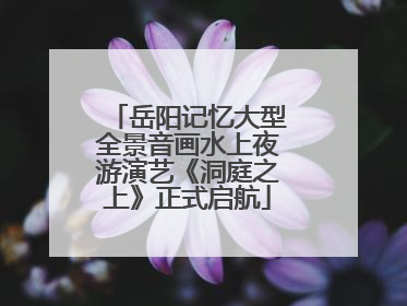 岳阳记忆大型全景音画水上夜游演艺《洞庭之上》正式启航