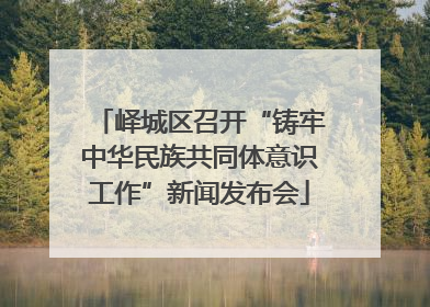 峄城区召开“铸牢中华民族共同体意识工作”新闻发布会