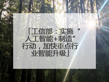 工信部：实施“人工智能+制造”行动，加快重点行业智能升级