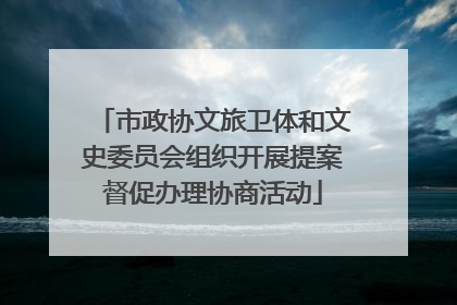 市政协文旅卫体和文史委员会组织开展提案督促办理协商活动
