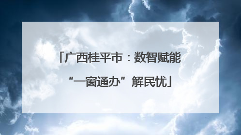 广西桂平市：数智赋能“一窗通办”解民忧