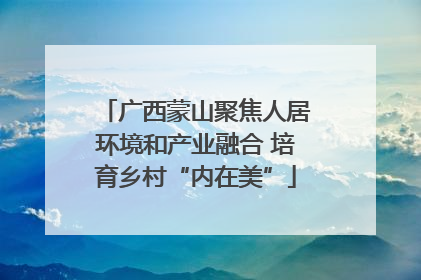广西蒙山聚焦人居环境和产业融合 培育乡村“内在美”