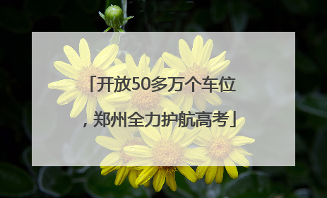 开放50多万个车位，郑州全力护航高考