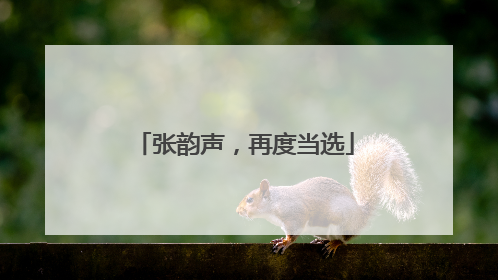 张韵声，再度当选