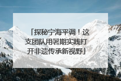 探秘宁海平调！这支团队用暑期实践打开非遗传承新视野