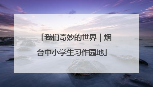 我们奇妙的世界｜烟台中小学生习作园地