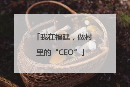 我在福建，做村里的“CEO”