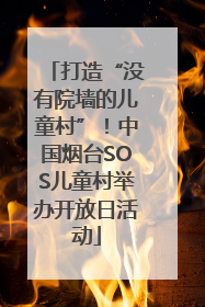 打造“没有院墙的儿童村”！中国烟台SOS儿童村举办开放日活动
