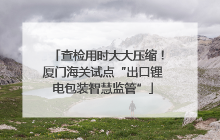 查检用时大大压缩！厦门海关试点“出口锂电包装智慧监管”