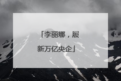 李丽娜，履新万亿央企
