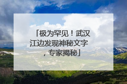 极为罕见！武汉江边发现神秘文字，专家揭秘