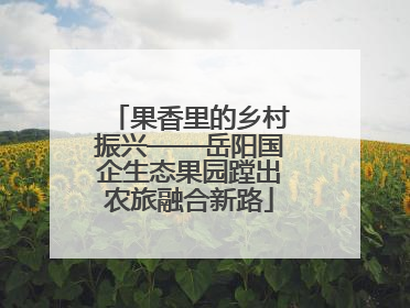 果香里的乡村振兴——岳阳国企生态果园蹚出农旅融合新路