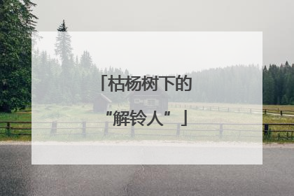 枯杨树下的“解铃人”
