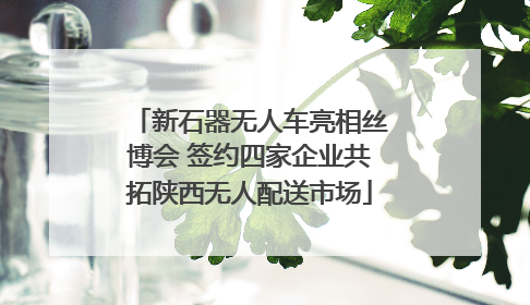 新石器无人车亮相丝博会 签约四家企业共拓陕西无人配送市场