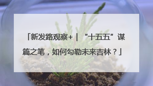 新发路观察+｜“十五五”谋篇之笔，如何勾勒未来吉林？