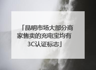 昆明市场大部分商家售卖的充电宝均有3C认证标志