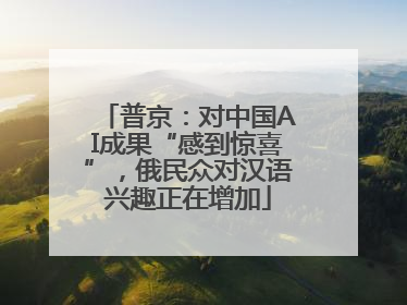 普京：对中国AI成果“感到惊喜”，俄民众对汉语兴趣正在增加