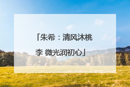 朱希：清风沐桃李 微光润初心
