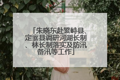 朱晓东赴繁峙县、定襄县调研河湖长制、林长制落实及防汛备汛等工作