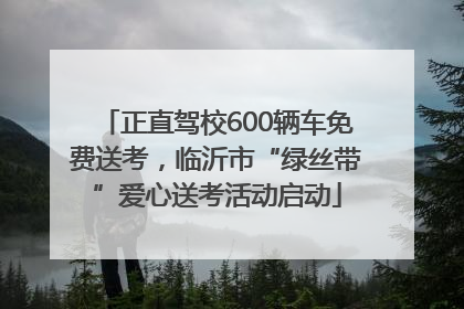 正直驾校600辆车免费送考，临沂市“绿丝带”爱心送考活动启动