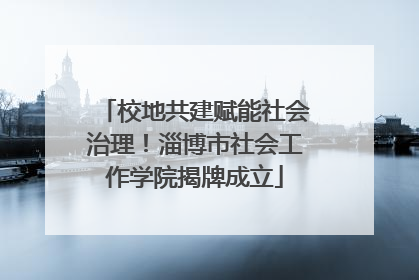 校地共建赋能社会治理！淄博市社会工作学院揭牌成立