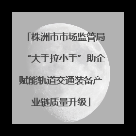 株洲市市场监管局“大手拉小手”助企赋能轨道交通装备产业链质量升级