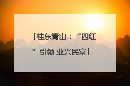 桂东青山：“四红”引领 业兴民富