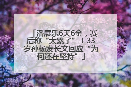 潘展乐6天6金，赛后称“太累了”！33岁孙杨发长文回应“为何还在坚持”