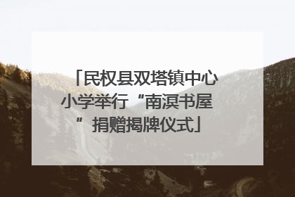 民权县双塔镇中心小学举行“南溟书屋”捐赠揭牌仪式