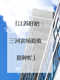江苏盱眙：三河农场夏收夏种忙