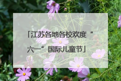 江苏各地各校欢度“六一”国际儿童节