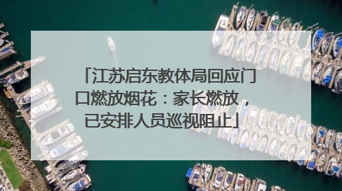 江苏启东教体局回应门口燃放烟花：家长燃放，已安排人员巡视阻止
