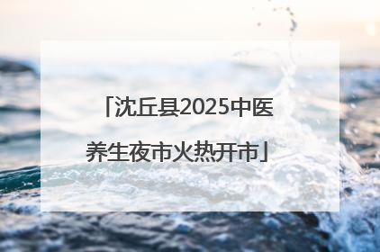 沈丘县2025中医养生夜市火热开市