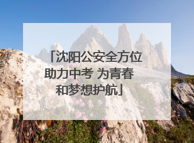 沈阳公安全方位助力中考 为青春和梦想护航