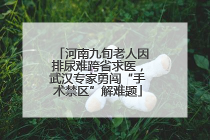 河南九旬老人因排尿难跨省求医，武汉专家勇闯“手术禁区”解难题