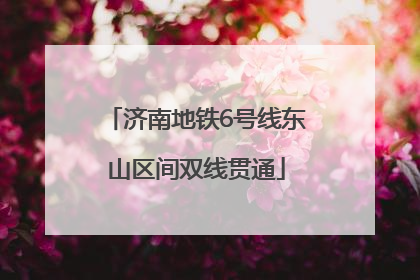 济南地铁6号线东山区间双线贯通