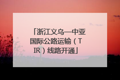 浙江义乌—中亚国际公路运输（TIR）线路开通