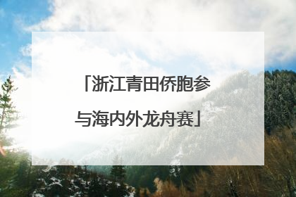 浙江青田侨胞参与海内外龙舟赛