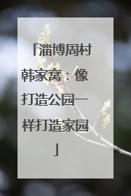 淄博周村韩家窝：像打造公园一样打造家园
