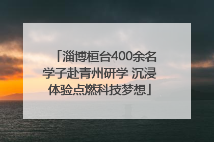 淄博桓台400余名学子赴青州研学 沉浸体验点燃科技梦想