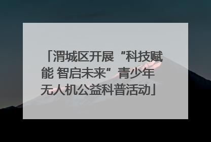 渭城区开展“科技赋能 智启未来”青少年无人机公益科普活动