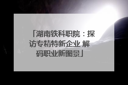 湖南铁科职院：探访专精特新企业 解码职业新图景