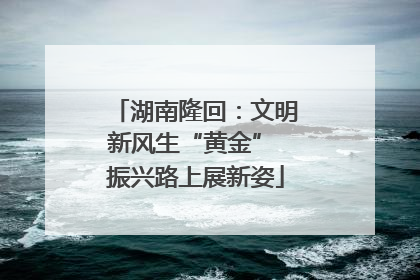 湖南隆回：文明新风生“黄金” 振兴路上展新姿
