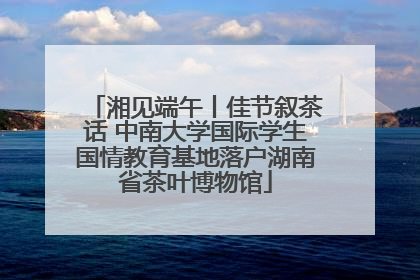 湘见端午丨佳节叙茶话 中南大学国际学生国情教育基地落户湖南省茶叶博物馆