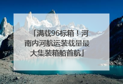 满载96标箱！河南内河航运装载量最大集装箱船首航