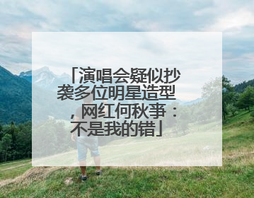 演唱会疑似抄袭多位明星造型，网红何秋亊：不是我的错