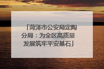 菏泽市公安局定陶分局：为全区高质量发展筑牢平安基石